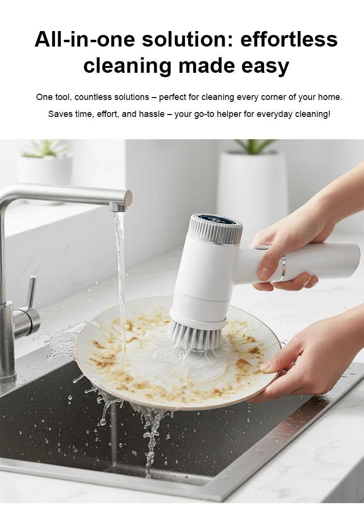 Multifunctional Electric Cleaning Brush Handheld Power Scrubber