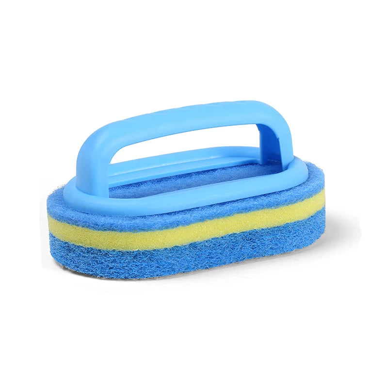 Sponge Cleaning Brush With Handle Bathtub Tile Scrub Brush