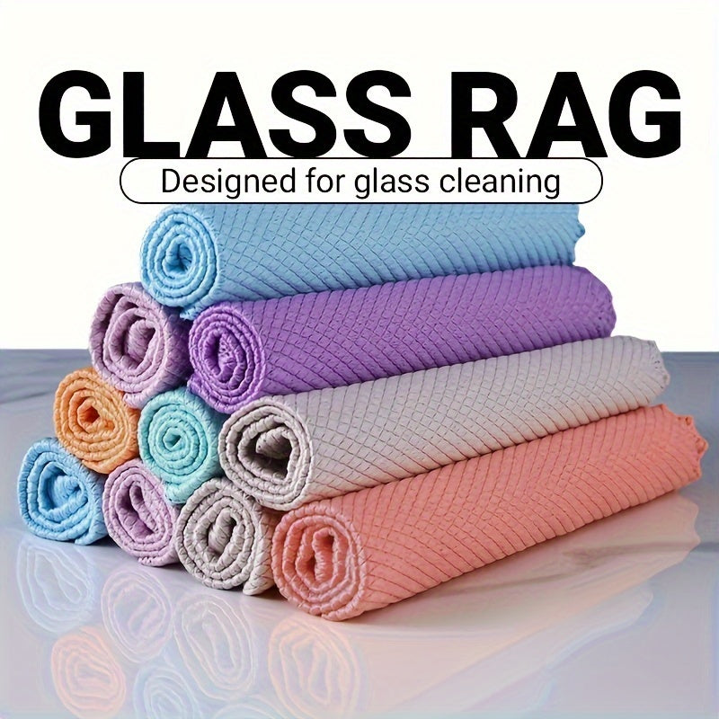 1/2/3/4/5pcs, Fish Scale Glass Wiping Cloth