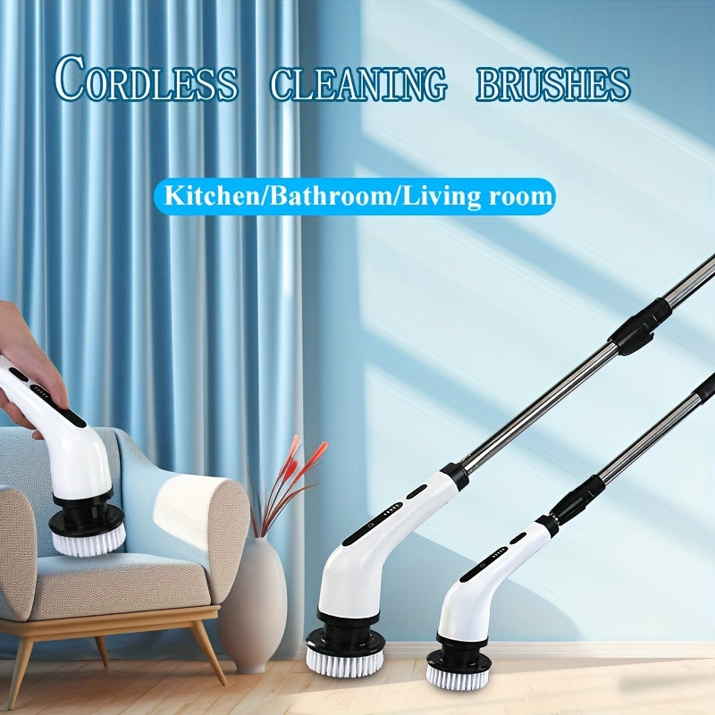 Electric Spin Scrubber With 7 Replaceable Brush Head