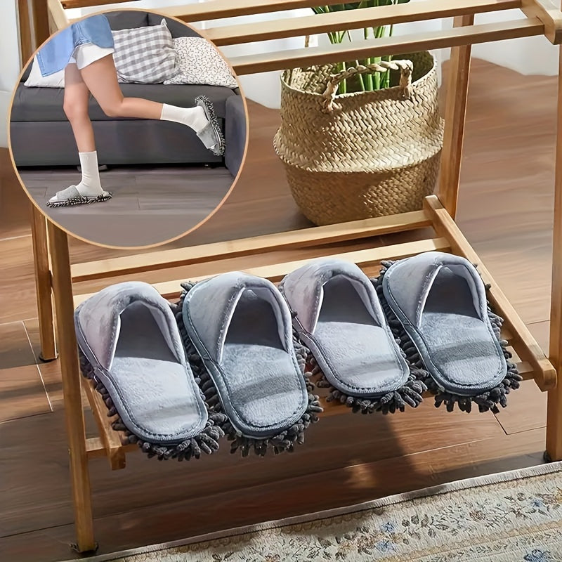 1 Pair of Detachable Floor Cleaning Slippers