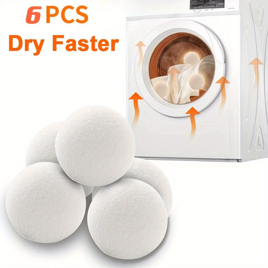 6pcs, Reusable Soft 5cm/1.96 Inch Laundry Ball