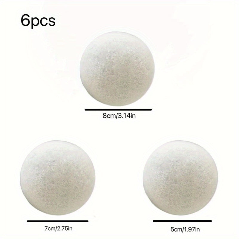 6pcs, Reusable Soft 5cm/1.96 Inch Laundry Ball
