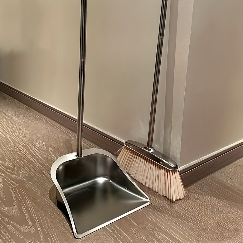Stainless Steel Broom And Dustpan Set