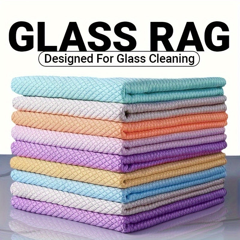 1/2/3/4/5pcs, Fish Scale Glass Wiping Cloth