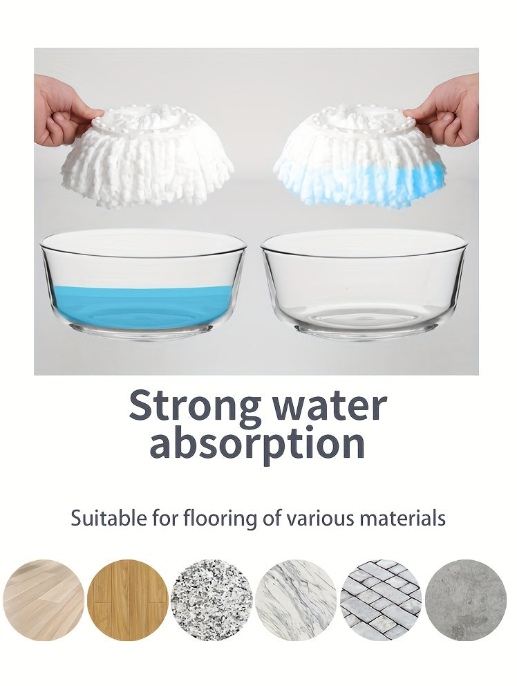 4pcs Family Spin Mop and Bucket, Includes 1 Replacement Cloth and 1 Spray Bottle