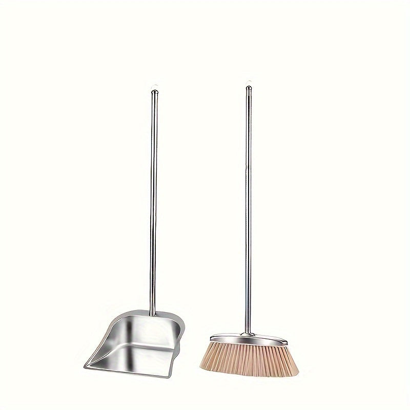 Stainless Steel Broom And Dustpan Set