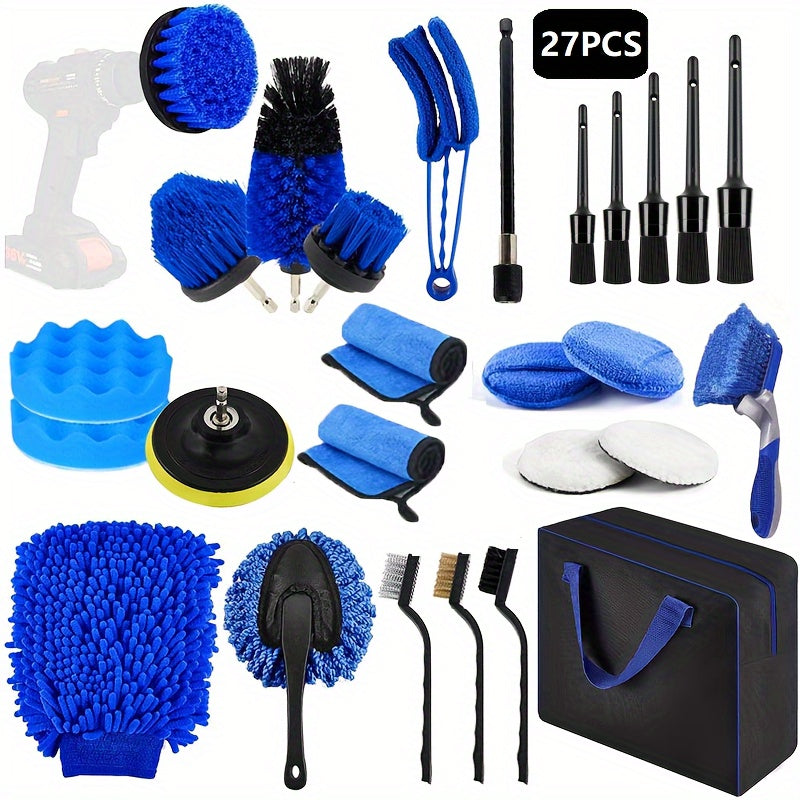 27pcs, Car Cleaning Kit